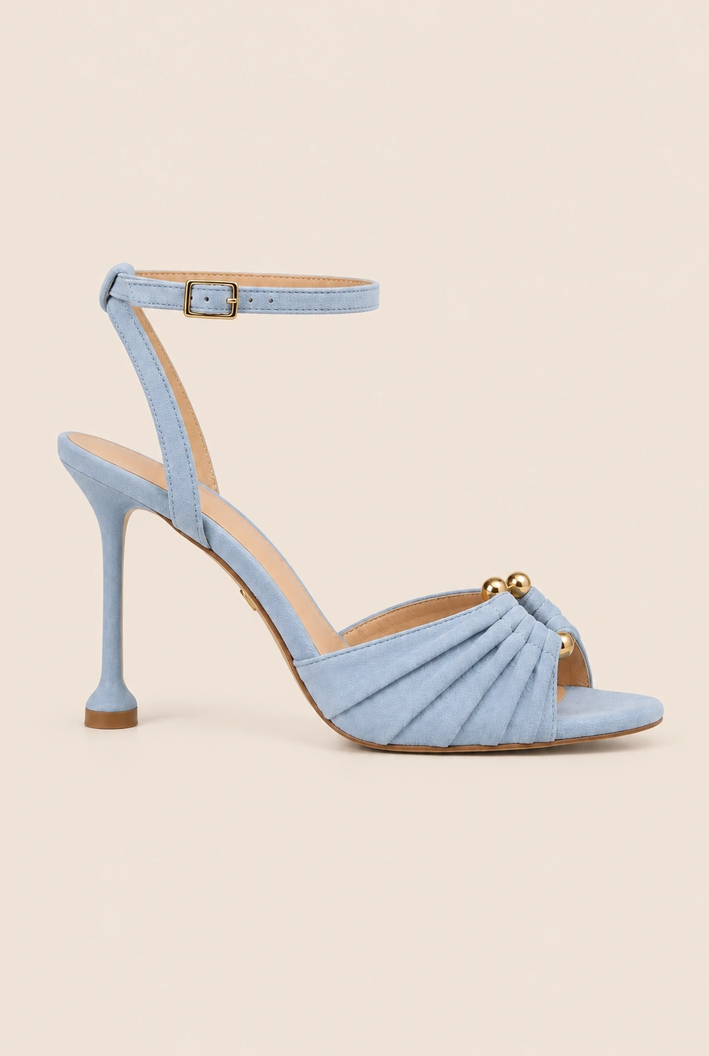 Avialle – sandalias azules de tacón de aguja con acabado estable